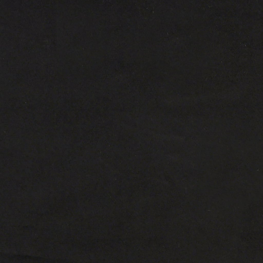 4-Delige Loungeset Fluweel Zwart met kussens en voetenbankje