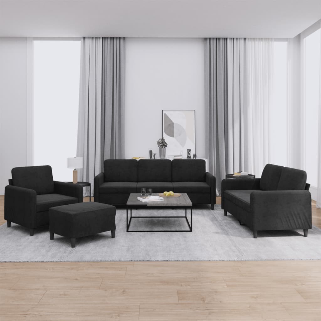 3-Delige Loungeset Fluweel