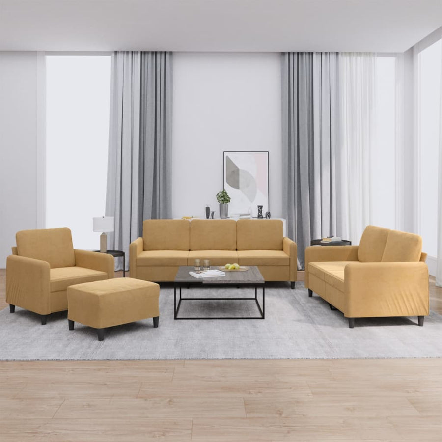 4-Delige Loungeset Met Kussens Fluweel
