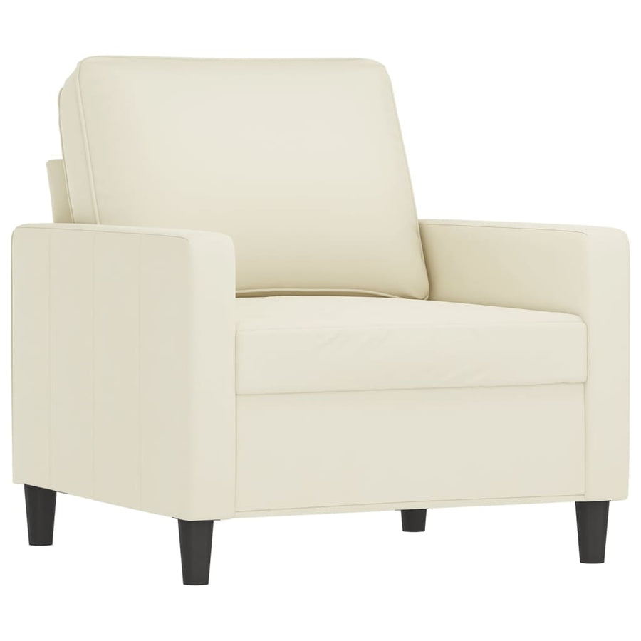 4-delige Loungeset fluweel crèmekleurig