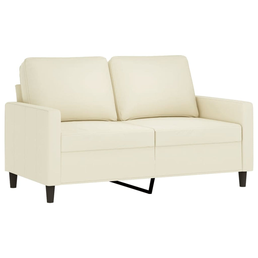 4-delige Loungeset fluweel crèmekleurig