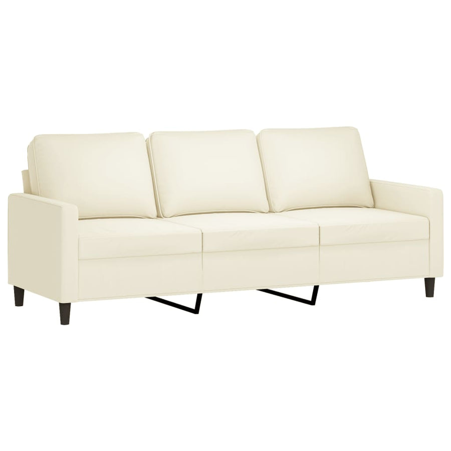 4-delige Loungeset fluweel crèmekleurig
