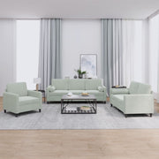Loungeset 3-delig fluweel lichtgrijs