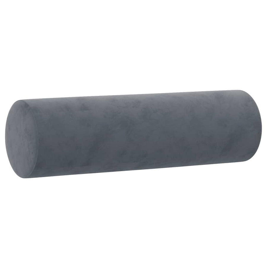 3-Delige Loungeset Fluweel Donkergrijs met kussens