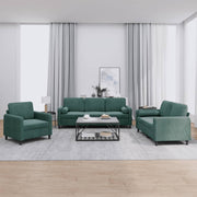 Loungeset 3-delig fluweel donkergroen