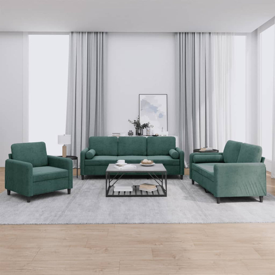 4-Delige Loungeset Met Kussens Fluweel