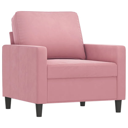 3-Delige Loungeset Fluweel Roze met kussens