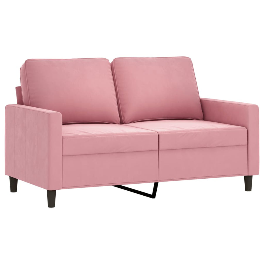 3-delige Loungeset met kussens fluweel roze