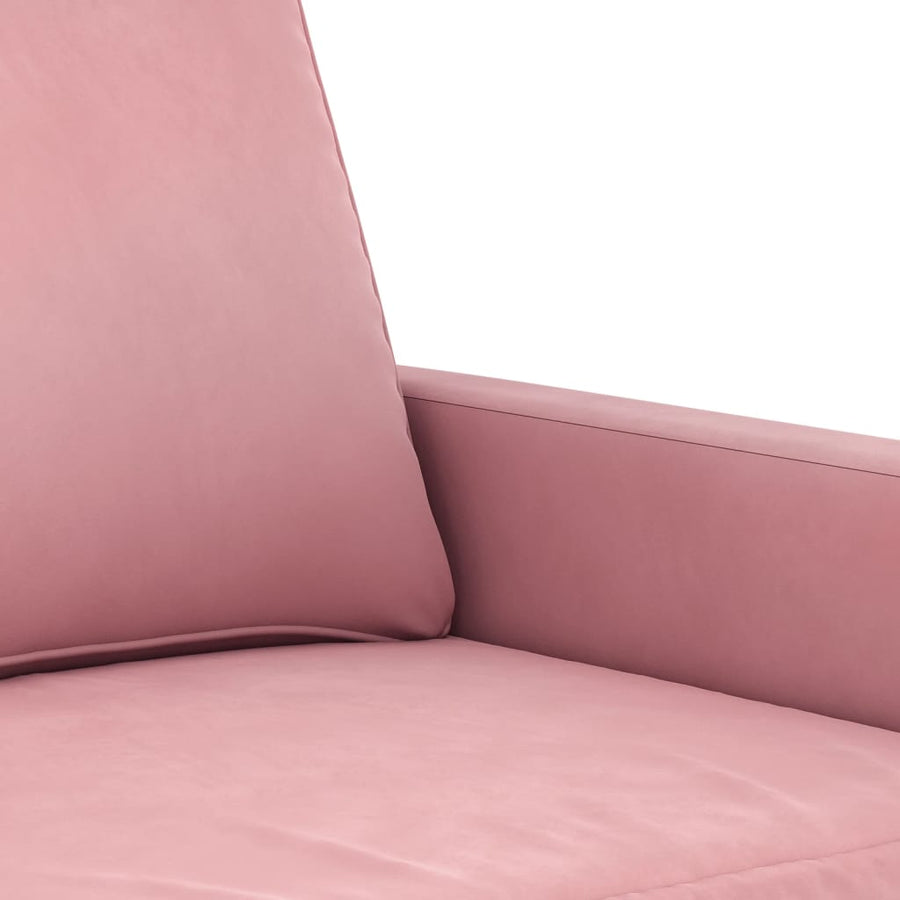 3-delige Loungeset met kussens fluweel roze