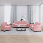 3-Delige Loungeset Fluweel Roze met kussens