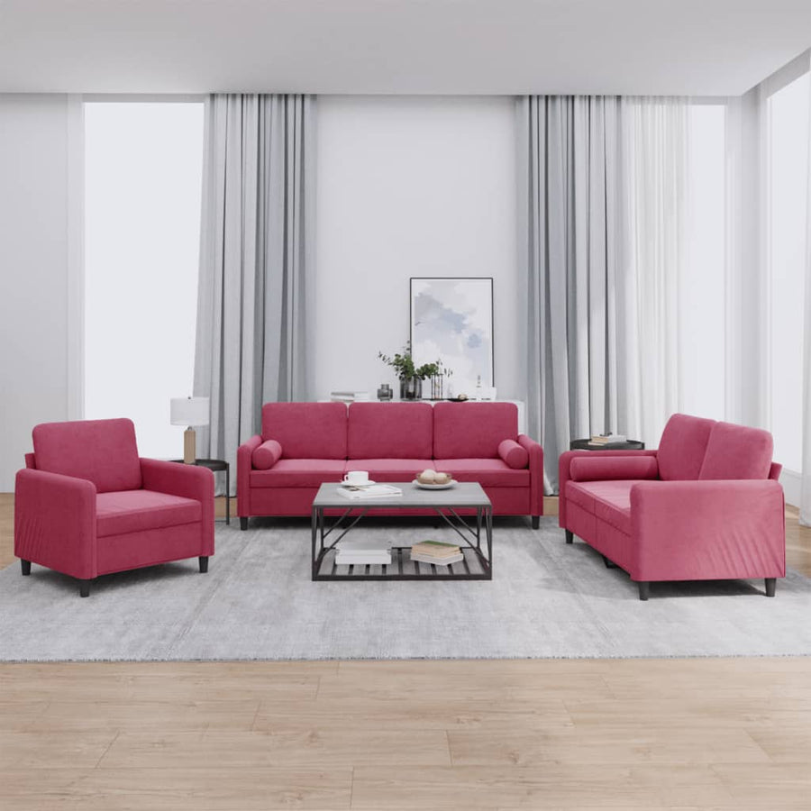 4-Delige Loungeset Met Kussens Fluweel