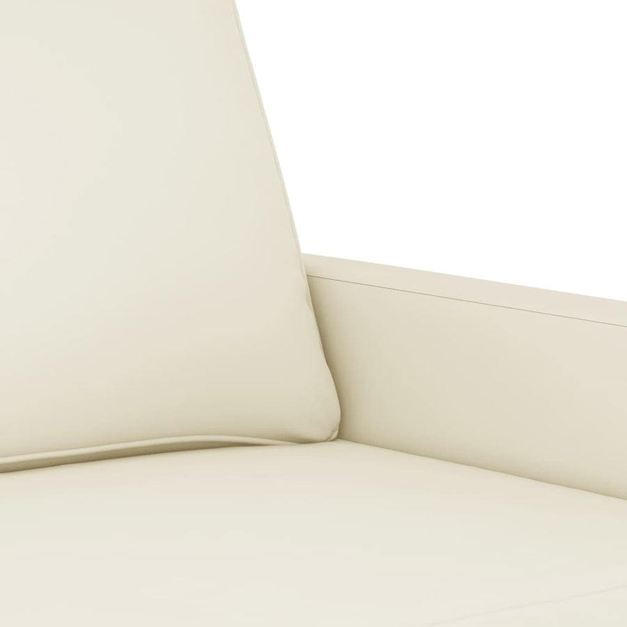 3-delige Loungeset met kussens fluweel crèmekleurig