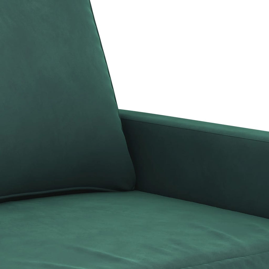 4-delige Loungeset met kussens fluweel donkergroen