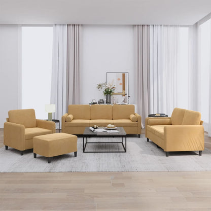 4-Delige Loungeset Met Kussens Fluweel