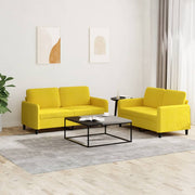 2-piece Lounge Set Velvet Yellow