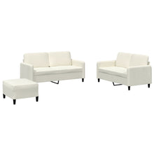 3-Delige Loungeset Fluweel Kleurig Crème