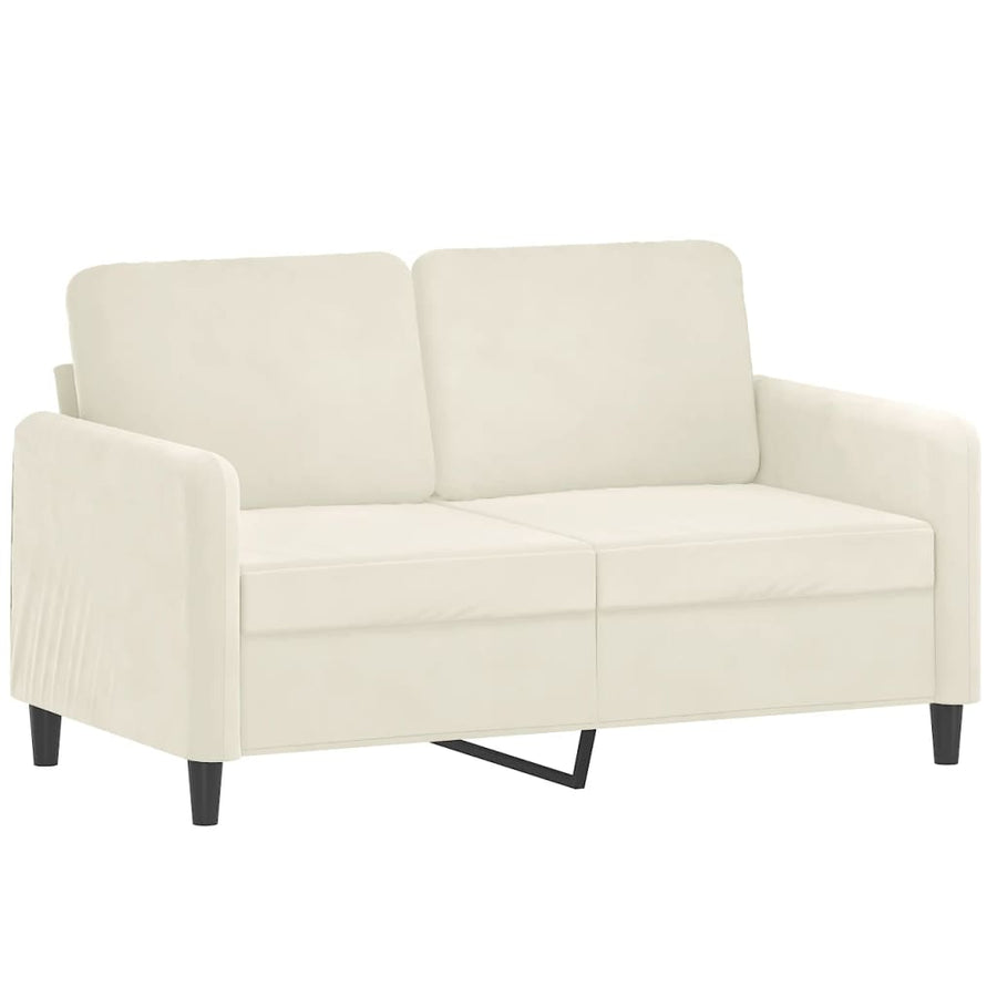 3-Delige Loungeset Fluweel Kleurig Crème