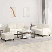Loungeset 3-delig fluweel crème