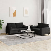 Loungeset 2-delig fluweel zwart