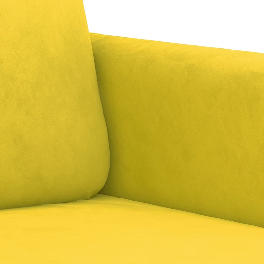 2-Delige Loungeset Fluweel Geel met kussens