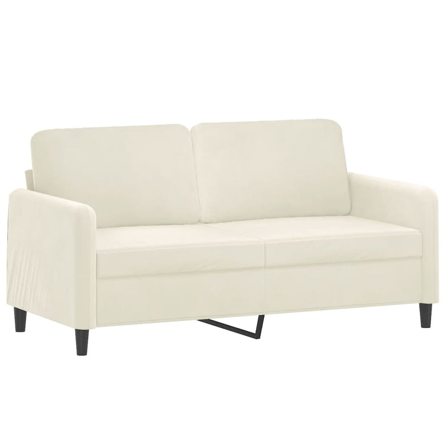 2-Delige Loungeset Fluweel Kleurig Crème
