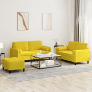 Loungeset 3-delig fluweel geel