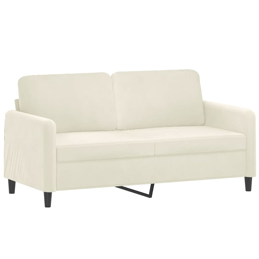 3-Delige Loungeset Met Kussens Fluweel Kleurig Crème
