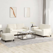 Loungeset 3-delig fluweel crème