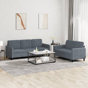 2-piece Loungeset velvet dark grey