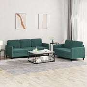 2-piece Lounge Set velvet dark green