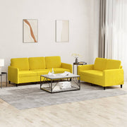 2-piece Lounge Set Velvet Yellow
