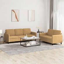 2-Delige Loungeset Fluweel Bruin met kussens