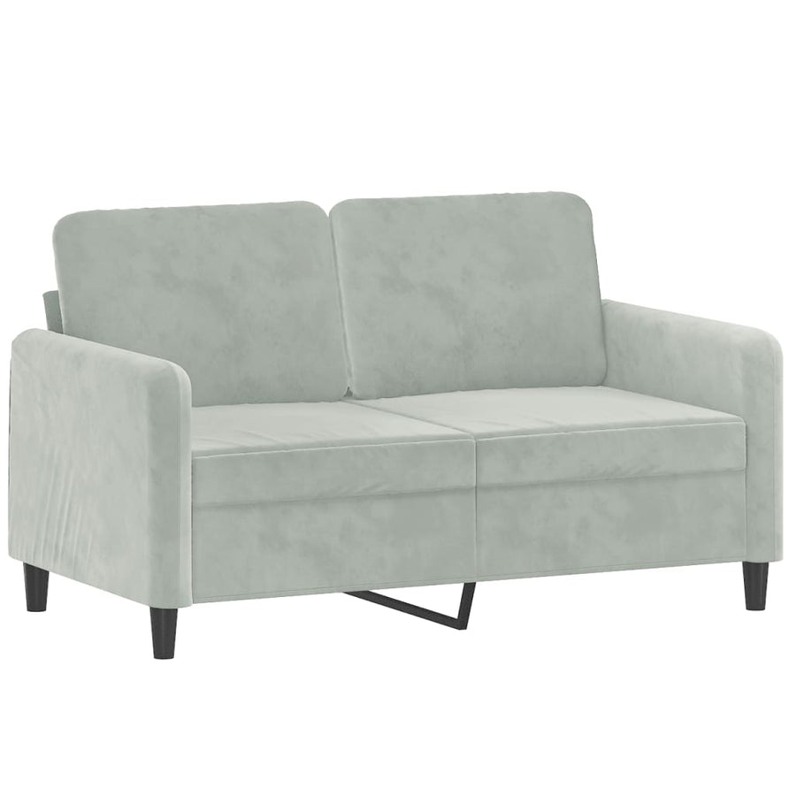3-delige Loungeset fluweel lichtgrijs Lichtgrijs