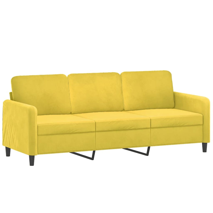 3-delige Loungeset fluweel geel Geel