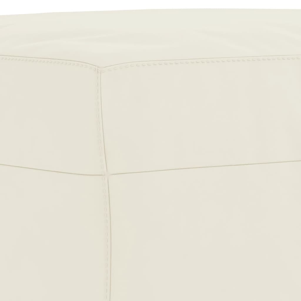 3-delige Loungeset fluweel crèmekleurig
