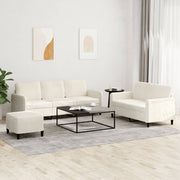 3-piece Velvet Lounge Set Cream