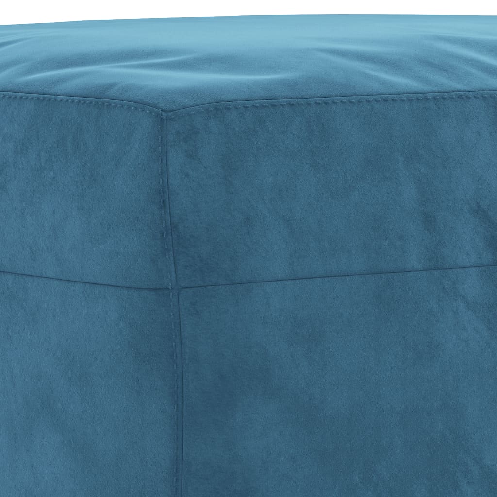 3-delige Loungeset fluweel blauw Blauw