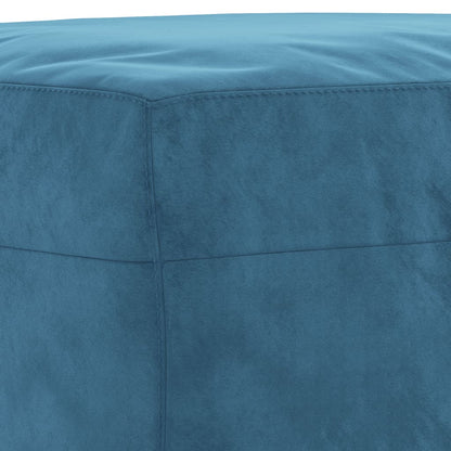 3-delige Loungeset fluweel blauw Blauw