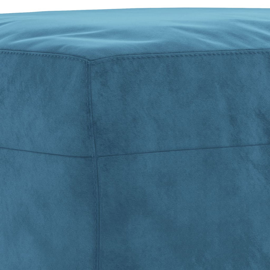 3-delige Loungeset fluweel blauw Blauw