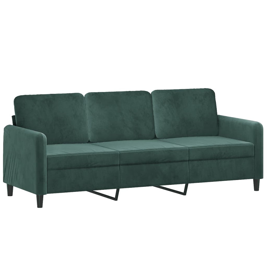 2-delige Loungeset met kussens fluweel donkergroen Donkergroen met kussens