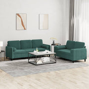 Loungeset 2-delig fluweel donkergroen