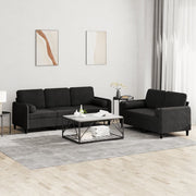 Loungeset 2-delig fluweel zwart 138x77x80 cm