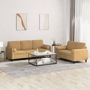 Loungeset 2-delig fluweel bruin