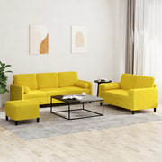 Loungeset 3-delig fluweel geel