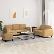 Loungeset 3-delig fluweel bruin