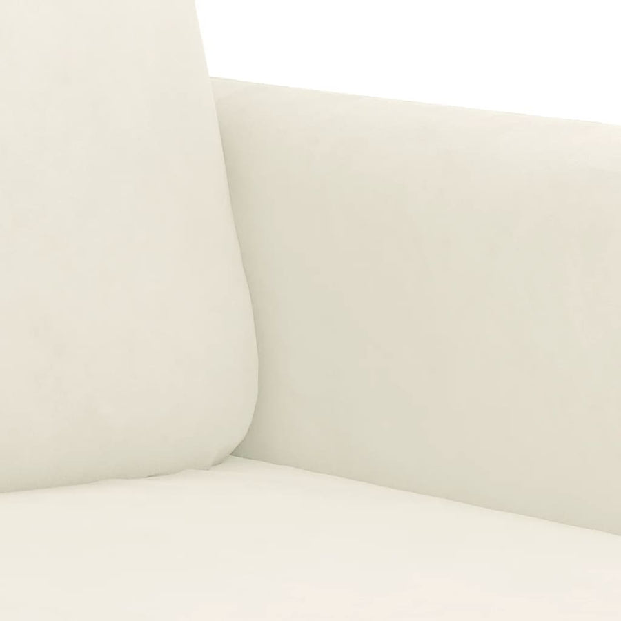 3-delige Loungeset met kussens fluweel crèmekleurig