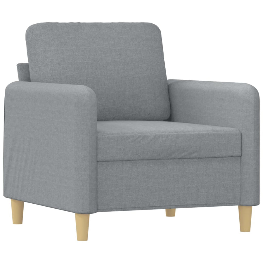 3-Delige Loungeset Stof Lichtgrijs met kussens