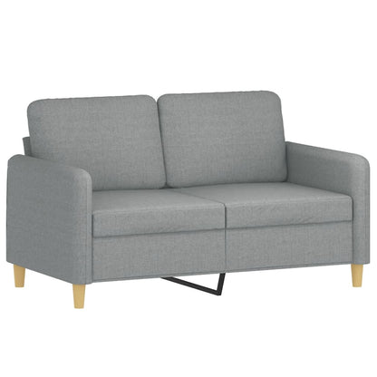3-Delige Loungeset Stof Lichtgrijs met kussens