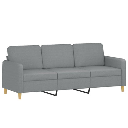 3-Delige Loungeset Stof Lichtgrijs met kussens