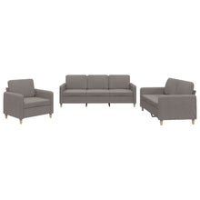 3-Delige Loungeset Stof Taupe met kussens